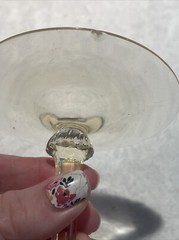 RARE SET OF 3 HEISEY OLD DOMINION SAHARA YELLOW CHAMPAGNE TALL SHERBET GLASSES