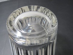 Vintage Atomic Glass Ice Bucket MCM Barware Black/White 1950’s
