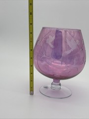 Vintage West Virginia Glass Specialty Hummingbird Oversized Brandy Snifter Vase