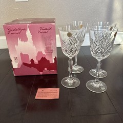 Cristallerie Zwiesel Wine Goblet 8” Fairmont Pattern Germany Set Of 4 Box