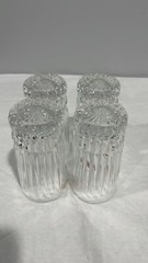 Fostoria Heritage Lead Crystal tall tumbler glasses set of 4 vintage Barware