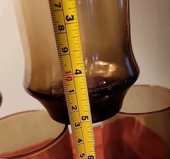 Libbey Tawny Accent Tumblers Set Vintage Smoke Brown Retro Glassware Lot Of 7