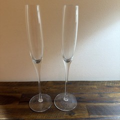Set Of Two Hand Blown Glass Flutes From Romania Lg Stemware First Toast Wedding
