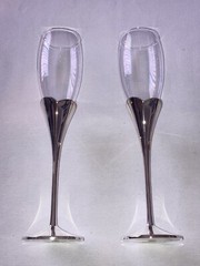 Lenox Wedding Promises Opal Innocence Champagne Flute Pair Forevermore Brand New