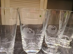 5 BLEFELD BG. 19. 10OZ ICE TEA GLASSES. HAND BLOWN GLASS