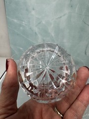 Vintage Bavarian 24% Lead Deep Cut Crystal Scotch Glasses