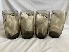 Vintage Anchor Hocking 1974 Merrie Mushroom Drinking Glasses Set of 4
