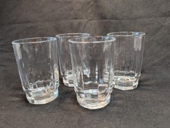 4 Arcoroc USA Arcade Bengale 5oz Double Shots/Juice Clear Scalloped Foot 3.5in