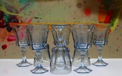 Fostoria Virginia Grey Water Goblet No.2977 ca.1980-1986 8 AVAIL/PRICE PER