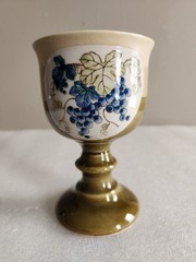 Vintage Otagiri Japan Stoneware Wine Goblet