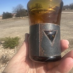 VTG MCM Amber Mexican Imprisoned Glass Tumblers Felipe Derflinger Brutalist (6)