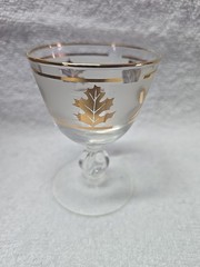 Vintage Libbey Golden Foliage 6 Piece 4 oz Cocktail Glass Set – New In Box