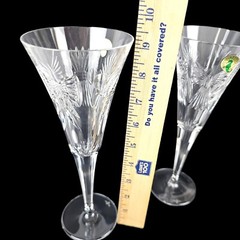 Set 2 Waterford Crystal Millenium Collection Peace Toasting Flutes Angel in Box