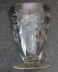 Glastonbury Lotus 66-1 Etched/Cut Crystal Juice Cordial Glasses 4.25″ Set Of 6