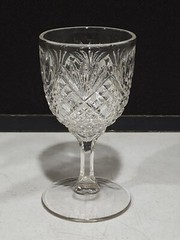 EAPG US GLASS PINEAPPLE AND FAN 5 7/8″ WATER GOBLET CLEAR