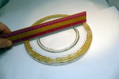 One Tiffin Glass Minton Gold rim charger presentation 8″ Salad Plate