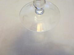 Pair of Standard Glass Depression Era Iced Teas Optic Bowl Gray Cut #136