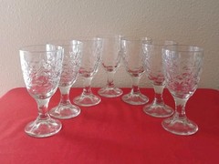 Vtg Princess House Fantasia Footed Water Wine Goblets Set of 7