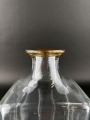 Vintage 24k Gold Rim Crystal Whiskey Glasses & Decanter Made in Italy Hand Blown