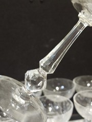 SET OF 8- TIFFIN FRANCISCAN- FLEURETTE CRYSTAL 6″ CHAMPAGNE TALL SHERBET GLASS