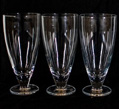 Set of 3 Crystal Water Iced Tea Glasses 7 1/5″ or 18cm Tall