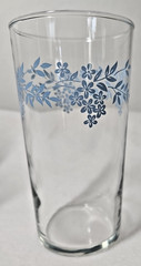 Vintage Libbey Blue Flower Floral Drinking Glasses Set of 8