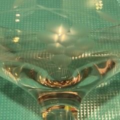 Set of 5 Vintage Princess House Etched Grape Champagne or Sherbet Glasses