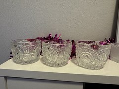 Vintage Imperial Punch Glasses Set of 3 Clear Glass