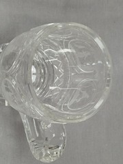 19th Century German Engraved Scenes & Sayings Cut Glass Mug / Stein C.1820-1830s