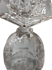 6″ Vintage Antique Wine Glass Etched Glass Beverage Wine Cup Glass