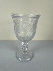 Vintage Retro 1978 Avon Fostoria Hearts and Diamonds Goblet 10 Ounce Capacity
