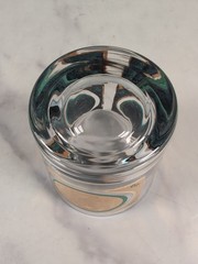 Vintage MCM Pasinski Old Fashioned Glasses Set of 7 Gold/Teal Medallion Barware