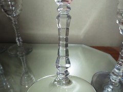 6- Rock Sharpe 3005-2 Etched Floral Water Goblets 1930-1940