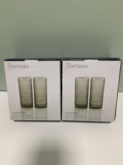 Jupiter Collins / Highball 4 Glasses Set Of 2 Glasses per pack Color Sage