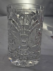 6 Vtg Fostoria Stowe 5” Highball Glass Barware Heavyweight Pinwheel Hobstar 113