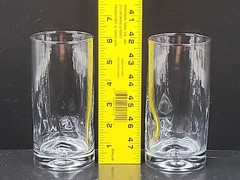 (8) Libbey Crisa Impressions Cooler Glasses Set Clear Pinched Sides Bar Ware Lot