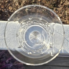 4 Crystal Water Glasses Rock Sharpe Sutton Wine Iced Tea Goblets 18 Oz Vtg 1960s