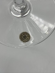 Val St Lambert Water Goblet Glass Gevary Pattern 5 1/8″ Tall Set of 4