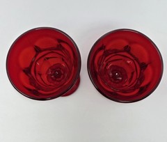 4 Vintage Fostoria Argus Ruby 4-7/8″ Wine Glasses