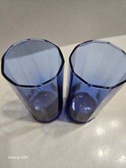 Vintage ANCHOR HOCKING ESSEX Cobalt Blue Tumblers Set Of (2) – 16 Oz