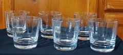 Set of 6 Baccarat CAPRI OPTIC Crystal Large Double Old Fashioned Glasses 4.25″