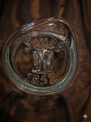Vintage Paul Mason Old Clear Glass Milk Bottle or Wine Carafe 7″