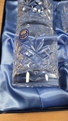 4-Thomas Webb England Crystal Lowball Tumbler Glasses In Org Box – Unused