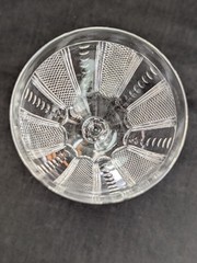 Antique Petite Diamond & Circle Pattern Crystal Cordial Glass 5.5 in