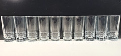 10 Libbey Squire Cooler Glasses Set Clear Vertical Cut Drink Tumbler Barware Lot