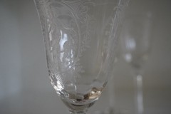 1920s Maryland Glass Co. «Diana & Nymph» Etched Goblets – Set of 4