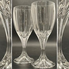 Mikasa Berkeley 2 Piece Crystal Wine Glass Set Made in West Germany 6.75″t 6oz