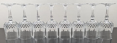 8 Cristal D’Arques Longchamp Water Goblets Set Elegant Crystal Etch Stemware Lot