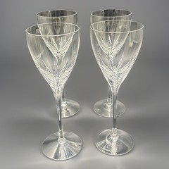 Vintage Lenox Firelight Crystal 8 5/8” Wine Glasses Goblets Set Of 4