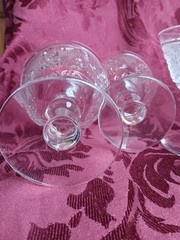 VTG Duncan Miller Pressed Sandwich Champane Cocktail Glasses Set 5